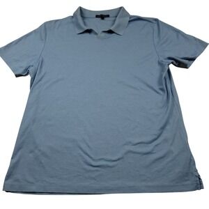 Robert Barakett Mens Blue Short Sleeve Polo Shirt Size Large - ISSUE